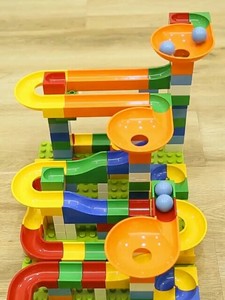 兼容乐高滑道积木滚球轨道小球滑道大颗粒