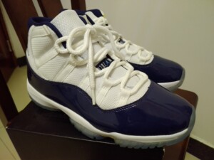 41码air jordan乔丹aj11海军蓝 北卡蓝 篮球鞋