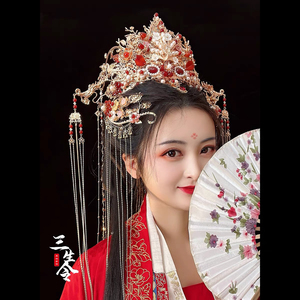 【出租】三生令【卿卿】原创发冠汉服配饰古风新娘头饰发簪子凤冠