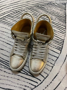 buscemi男士经典银扣锁头鞋高帮鞋41码