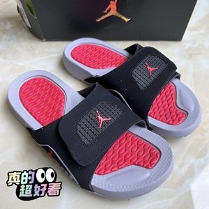 aj4拖鞋 黑红38.5 女正品 jordan乔丹拖鞋