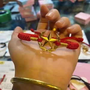 00好老婆卫浴企业店淘宝领花手饰橄榄枝军嫂编织红绳手链军恋礼物