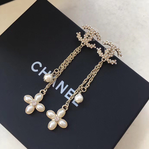 香奈儿耳钉 chanel香奈儿双c正品耳钉 香奈儿耳环 耳钉