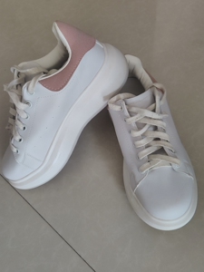 出二手36码高版本麦昆小白鞋女鞋情侣潮流百搭学生鞋透气增高运