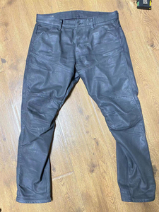 gstar gs raw 5620涂层3d黑色牛仔裤弯刀