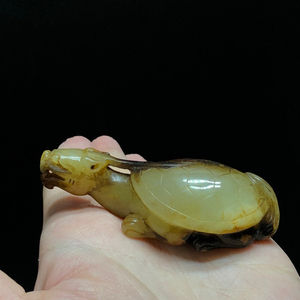 金代和田玉玉龟,我国古代对于龟灵的信仰,有着超过七千年的悠久