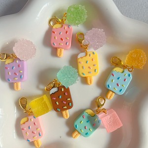 日本手作同款食玩雪糕梦龙挂件 钥匙拉链扣挂饰