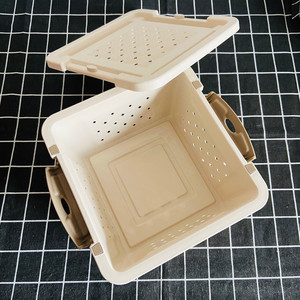 仓鼠金丝熊运输盒笼子航空箱外带笼快递箱防压带孔透气运输笼藤纹