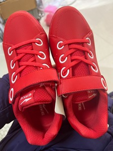 鸿星尔克新年鞋男童红色运动鞋37码儿全新大童板鞋运动鞋