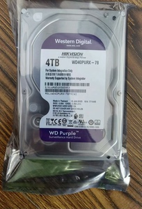 西数4tb紫盘 0通电，静电袋包装！企业级硬盘4t监控录像