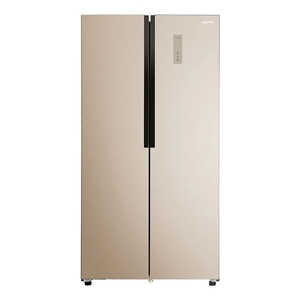 香槟色双开门冰箱