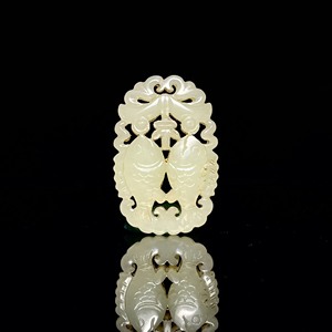 古玉老玉古董收藏明清玉器古玩和田玉战汉高古玉双鱼玉佩吊坠挂件