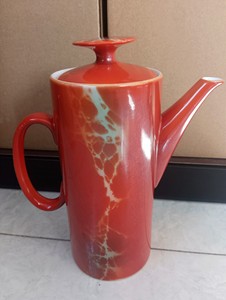 唐瓷老咖啡壶 70年代产老咖啡壶 唐山陶瓷 老瓷器茶壶 原年