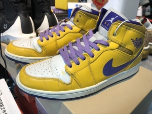 【已验货】nike aj1 mid 湖人配色 44.5 无原