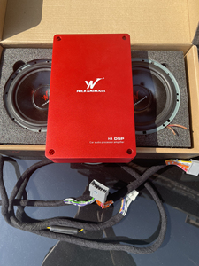 德国野兽dsp功放型号:h4,2个野兽w-s3喇叭,外加一条