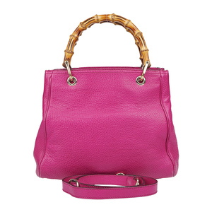 0新]gucci古驰女nymphaea玫红竹节手提肩背包公价1w