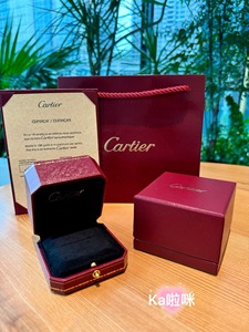 闲置出全新Cartier卡地亚戒指盒整套 红色喜庆首饰盒子钻