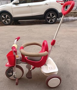 日本进口iimo儿童三轮车脚踏车婴儿手推车男女宝宝玩具童车1