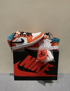 nike aj1 low 白扣碎/白橙/白色橙色 42码 几
