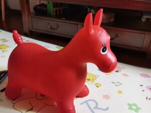 红色跳跳马,伊诺特,无味无毒环保en71标准原料.江浙沪包邮