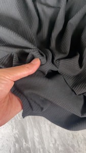 甩卖针织螺纹面料 黑色 98棉➕2氨纶成分