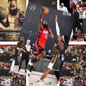 哈登海报 2020新款nba全明星球星海报卡贴宿舍卧室壁墙纸