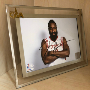 【保真】哈登亲笔签名照,哈登中国行的时候签,含玻璃相框和礼盒