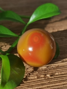 外蒙战国红玛瑙圆珠尺寸18