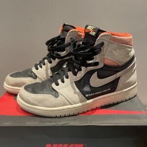 aj1 air jordan 乔1 高帮 灰麂皮 灰粉 脏粉