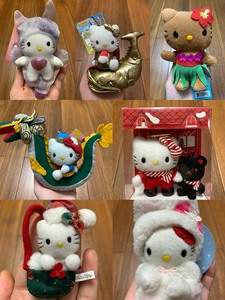 绝版Sanrio Hello Kitty夏威夷黑皮水滴雪兔迷