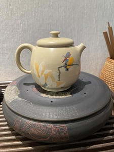 建水紫陶王天龙翠鸟白泥壶,未开壶,超低价出!