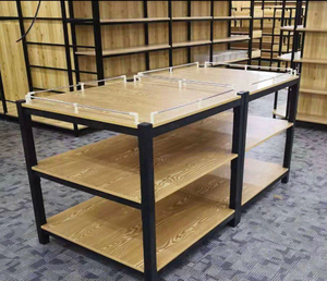 超市促销台堆头货架三层地堆牛奶油堆粮油展示架钢木质礼品特价台