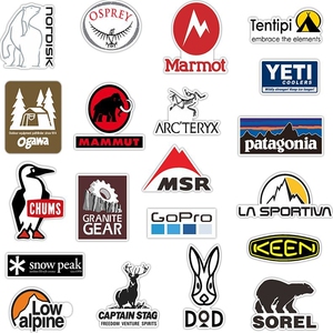 【成都现货秒发】露营品牌贴纸潮牌贴纸个性巴塔鱼滑板行李箱笔记