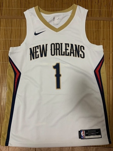 耐克nba夏洛特黄蜂队1号锡安威廉姆斯正品球衣,l48码,残