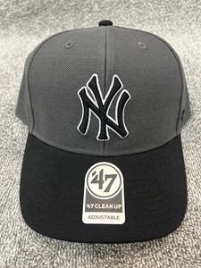 47Brand帽子  MLB纽约扬基队 弯檐硬顶棒球帽 经典