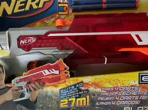 nerf 透明 红透弓 僵尸弩 烈焰弓 nerf 孩之宝