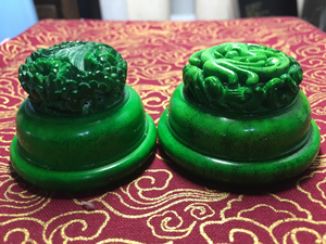 鹿角呛色口盖蒙心整套,葫芦口盖蒙心,尺寸不一,款式不一,价钱