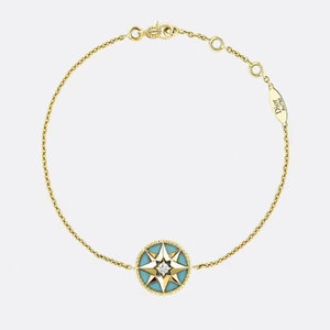 孔雀翎海外专营店天猫dior迪奥女士银色高雅八芒星罗盘钻石手链珍珠