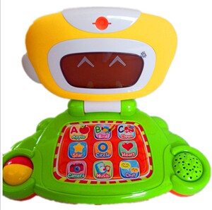 全新蓝盒品牌宝宝早教学习机带音乐儿童手提翻盖电脑玩具3周岁