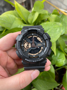 卡西欧gshock ga110rg黑玫瑰金手表
