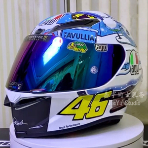 agv头盔玻璃钢pista雪屋雪景小镇全盔 买来两个月 玻璃