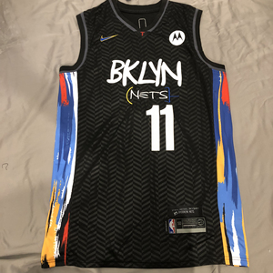 实拍 出篮网队11号凯里欧文球衣 涂鸦城市版 nba篮球