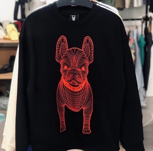 000人付款淘宝【sug】韩国设计师品牌|vitalsign复古时尚狗头印花加绒