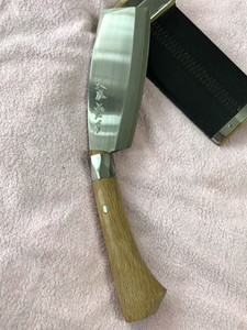 日本全新土佐壶屋大肚子柴刀一把,青纸一号钢全新未使用,纯木刀