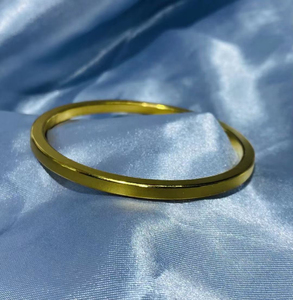 纯手工制作 金手镯磨砂款工费20一克 李师傅纯手工制作