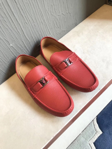 全新 lv橘红色全皮一脚蹬豆豆鞋 配件:盒子 40/40.