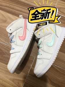 10c 全新 airjordan童鞋 aj1四色鸳鸯 鞋跟后