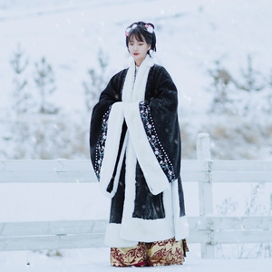 汉服大氅纱