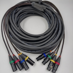 定制日升四路卡农公母信号线,日升多路线缆 优质铜芯镀金卡侬头