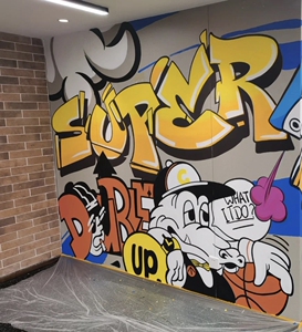 昆明云南墙绘墙画,手绘,专业美术多年,可餐厅学校停车位车库门